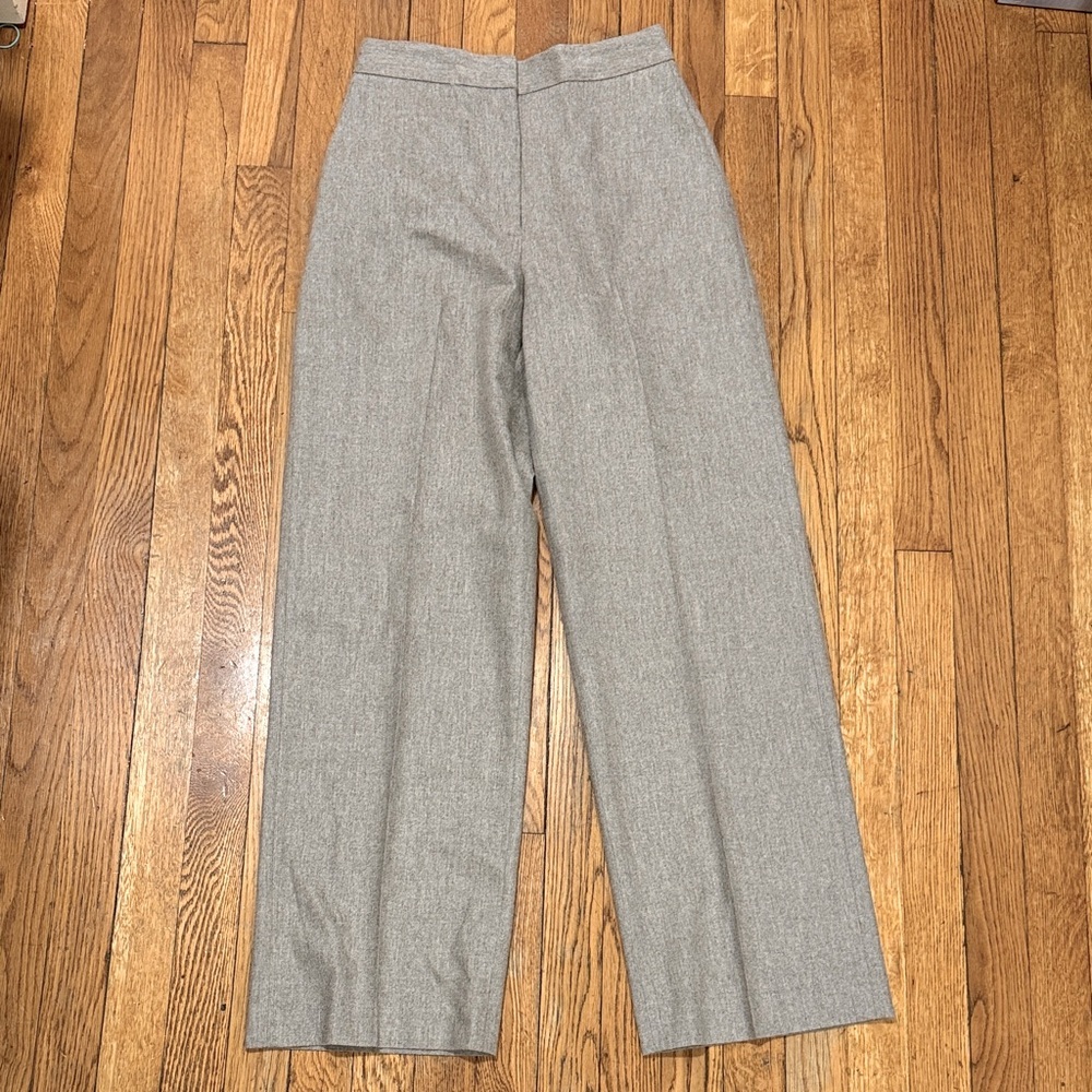 Wilfred Aritzia easy wide leg trouser pant WOOL CASHMERE blend gray melange 6 - Picture 2 of 7